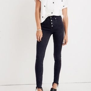 madewell button front high rise skinny